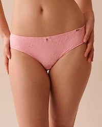 Microfiber and Lace Sleek Back Bikini Panty