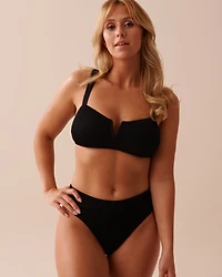 Haut de bikini bralette armature en V textur