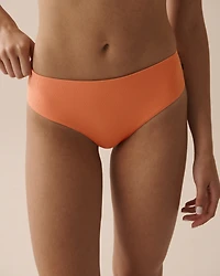BLACK Mid-rise Cheeky Bikini Bottom