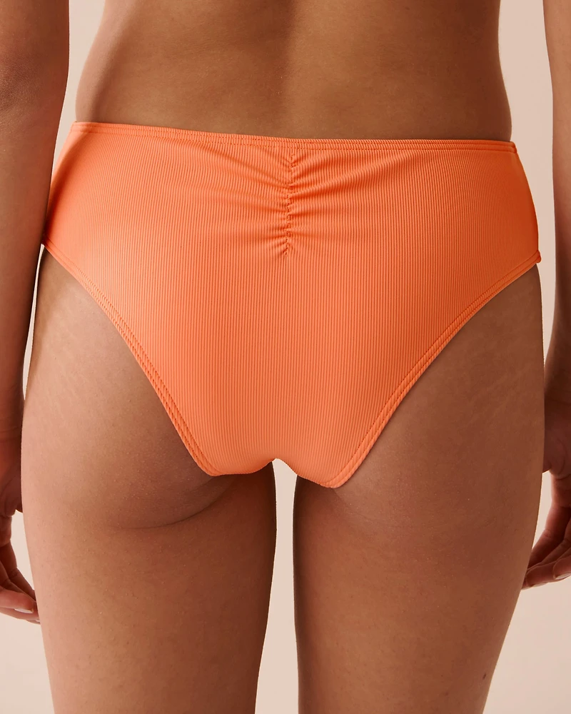 BLACK Mid-rise Cheeky Bikini Bottom