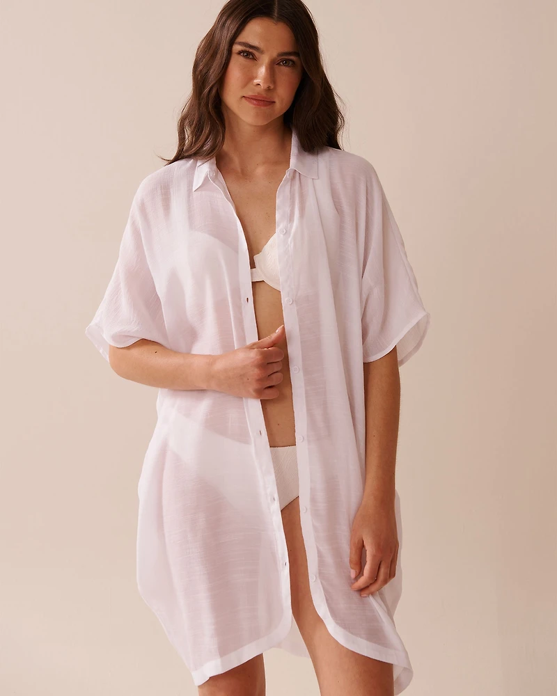 Chemise longue en voile