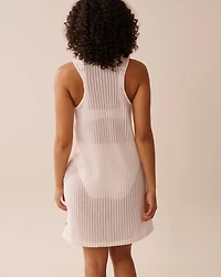 Striped Crochet Sleeveless Dress