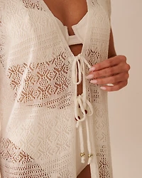 Open-Front Crochet Caftan