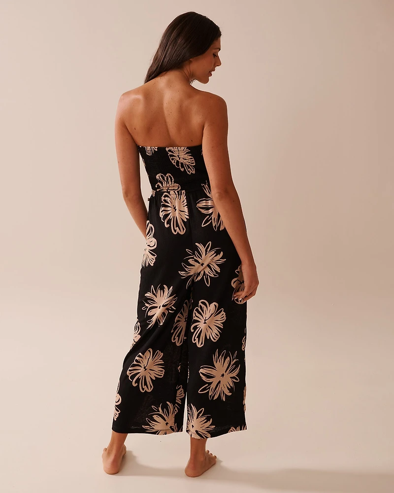 Floral Sleeveless Jumpsuit