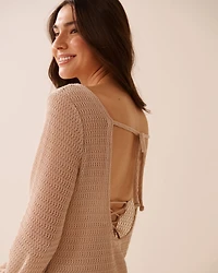 Tunique manches longues en crochet