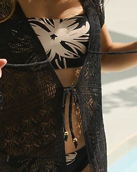 Open-Front Crochet Caftan