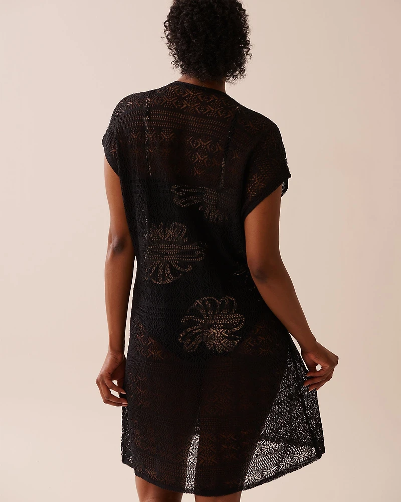 Caftan ouvert en crochet