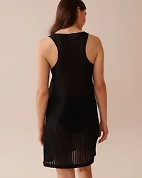 Striped Crochet Sleeveless Dress