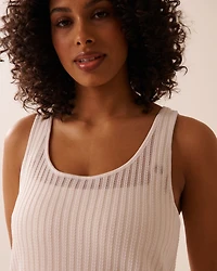 Striped Crochet Short Dress