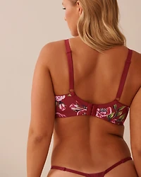 Lightly Lined Printed Microfiber Bra