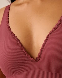 Push-up Plunge Seamless Ribbed Bralette