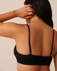Bralette côtelée sans coutures doublure légère