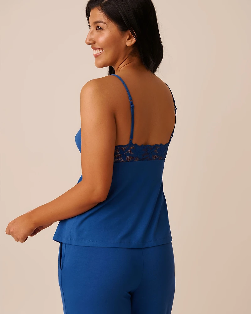 Camisole en modal avec détails dentelle