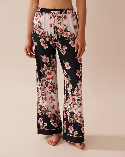 Cherry Blossom Print Recycled Fibers Pants