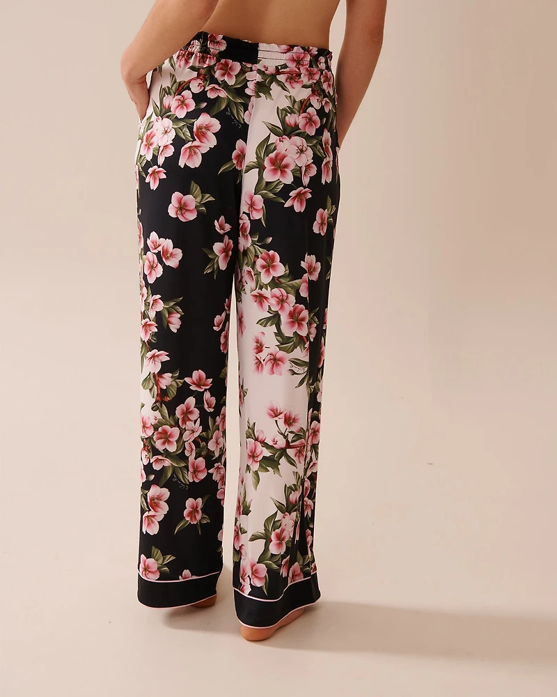 Cherry Blossom Print Recycled Fibers Pants