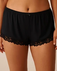 Lace Detail Modal Shorts