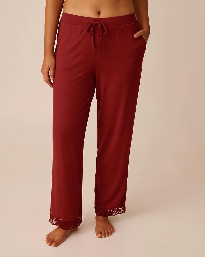 Lace Detail Modal Pants