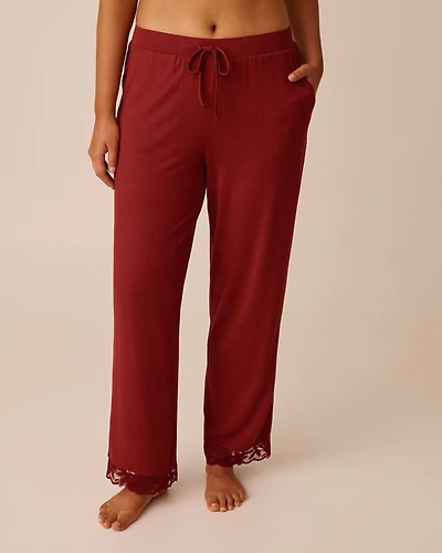 Lace Detail Modal Pants
