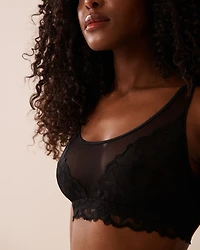 Scalloped Floral Lace and Mesh 2-piece Set