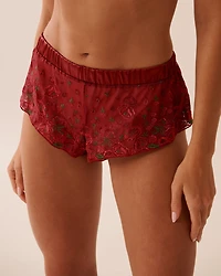 Ensemble 2 pièces en résille brodée