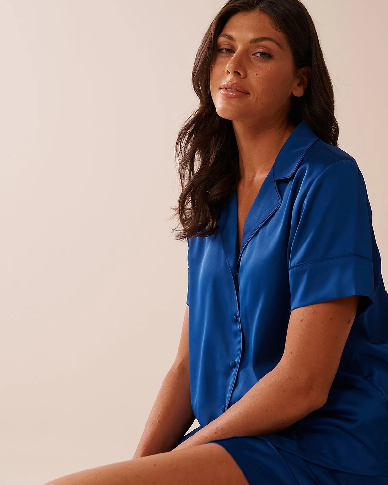 Ensemble pyjama manches courtes en satin