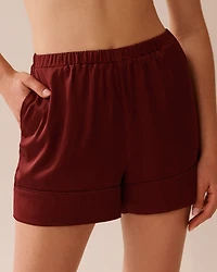 Short Sleeve Satin Pajama Set
