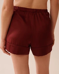Short Sleeve Satin Pajama Set