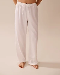 Long Sleeve Textured Satin PJ Set