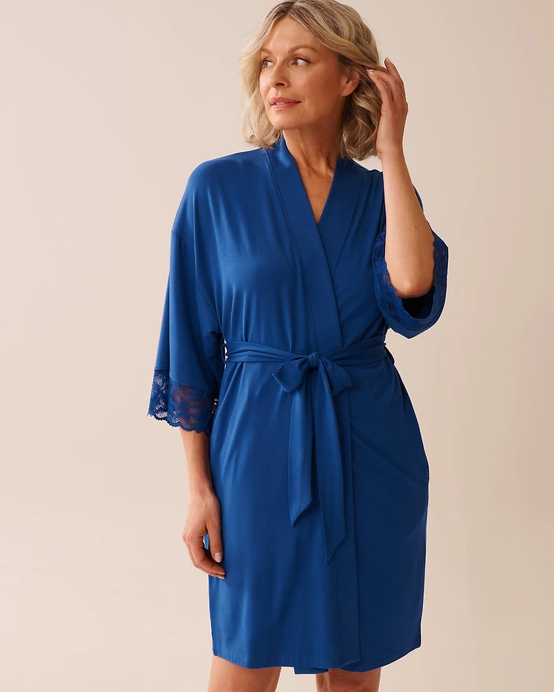 Lace Detail Modal Kimono