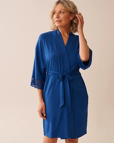 Lace Detail Modal Kimono