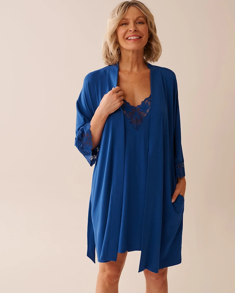 Lace Detail Modal Kimono