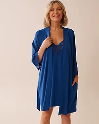 Lace Detail Modal Kimono