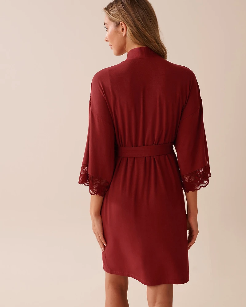 Lace Detail Modal Kimono