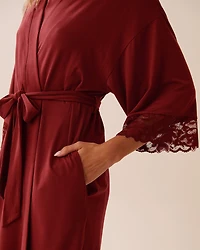 Lace Detail Modal Kimono