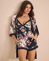 Camisole en fibres recyclées imprimé fleurs de cerisier