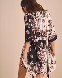 Cherry Blossom Print Recycled Fibers Kimono