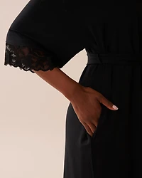 Kimono en modal avec détails dentelle