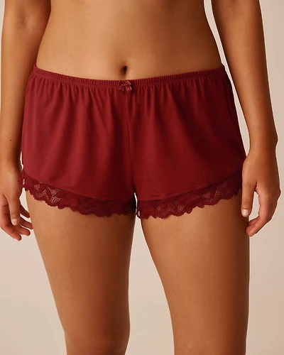 Lace Detail Modal Shorts