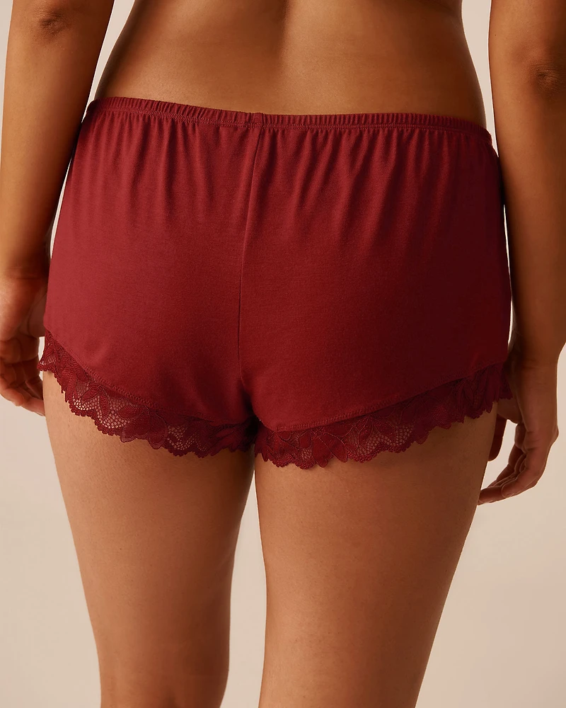 Lace Detail Modal Shorts