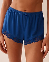 Lace Detail Modal Shorts