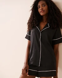 Short Sleeve Satin Pajama Set