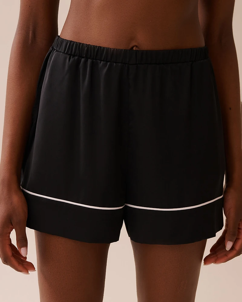 Short Sleeve Satin Pajama Set