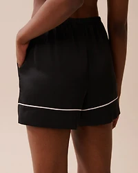 Short Sleeve Satin Pajama Set