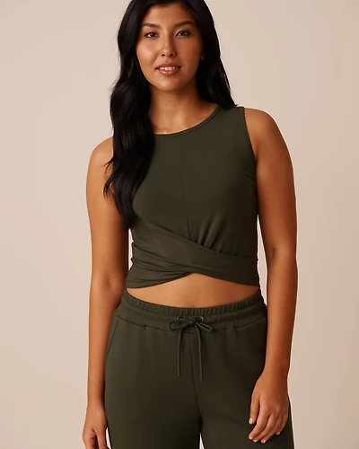 Camisole courte torsadée en modal