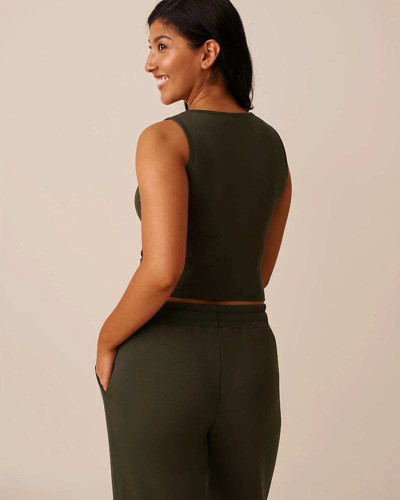 Camisole courte torsadée en modal