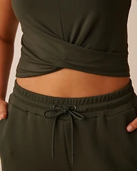 Camisole courte torsadée en modal