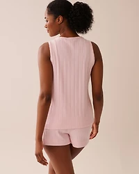 Ribbed V-neck Cami