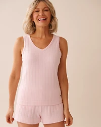 Ribbed V-neck Cami