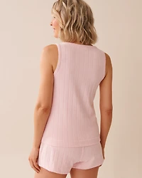 Ribbed V-neck Cami