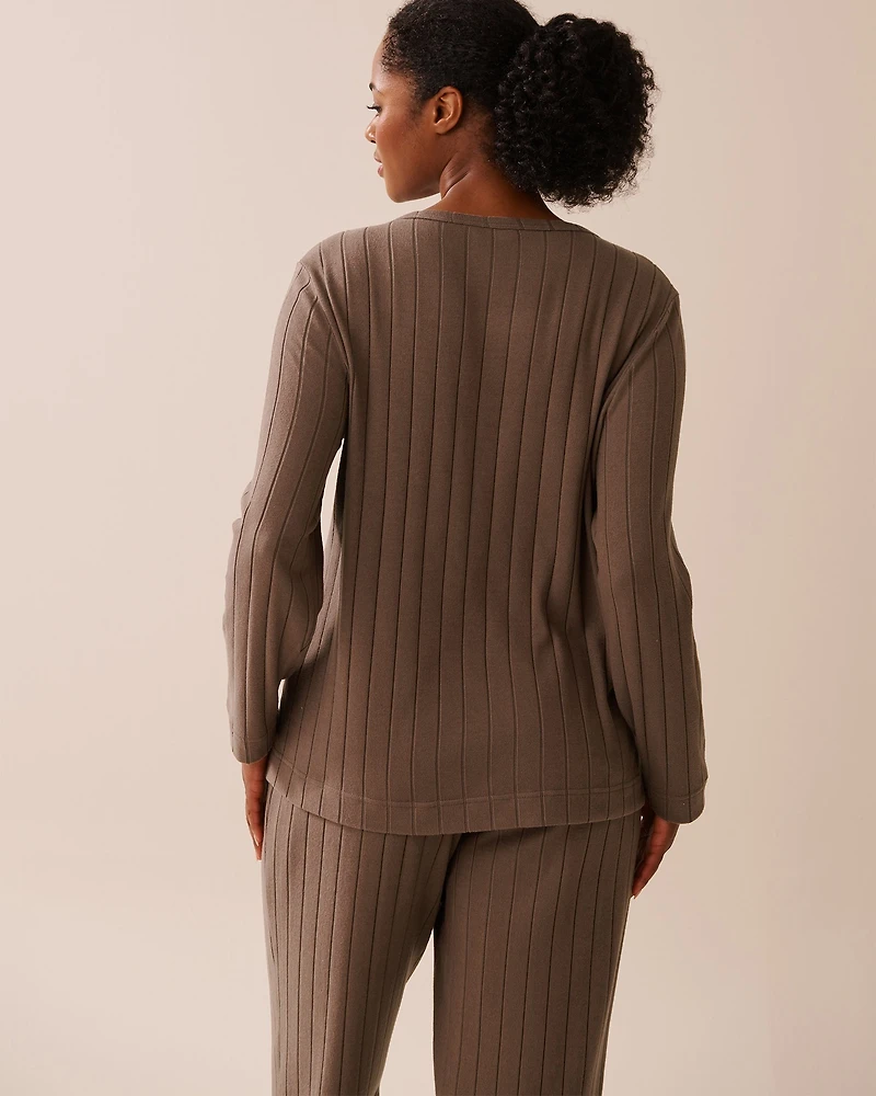 Chandail manches longues côtel